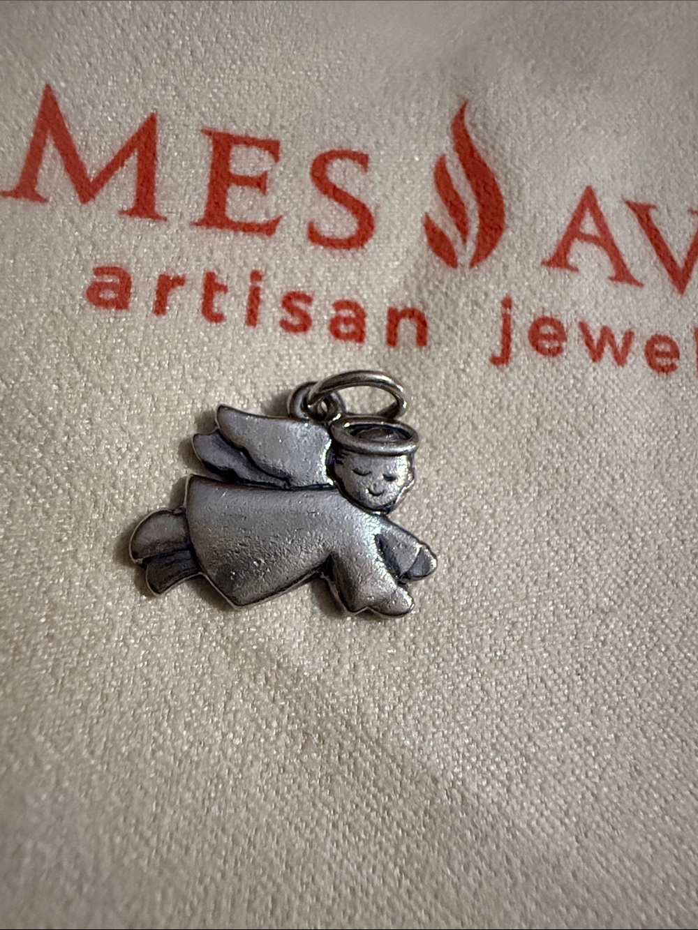James Avery Baby Angel Flying Charm Retired Jewelry Sterling Silver